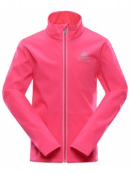kids softshell jacket with membrane alpine pro multo neon knockout pink