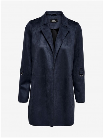 dark blue lady`s coat in suede finish only joline - ladies σε προσφορά