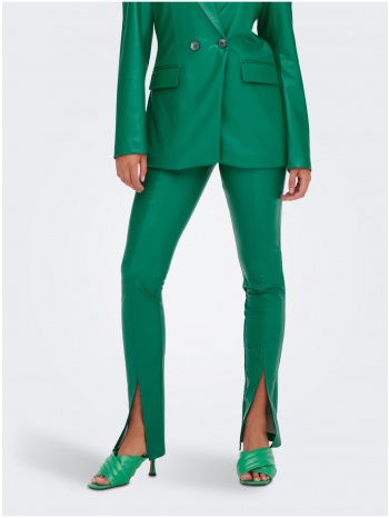 green women`s leatherette leggings with slits only papaya  σε προσφορά