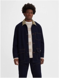 levi's dark blue men's denim jacket with levi's® cypress wool - mens