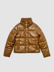 gap artificial leather quilted jacket - women