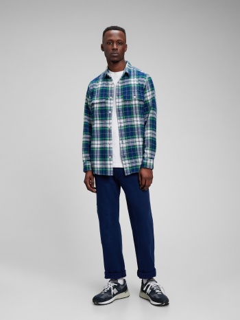 gap cotton plaid shirt - men σε προσφορά