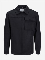 black shirt jacket with wool jack & jones johnson - men