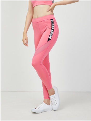 pink women`s sports leggings guess angelica - women σε προσφορά