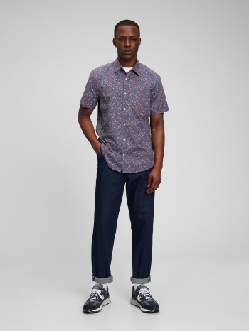 gap patterned linen & cotton shirt - men σε προσφορά