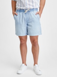gap denim shorts with elasticated waistband - men