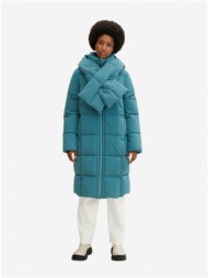 turquoise women`s winter quilted coat tom tailor - women