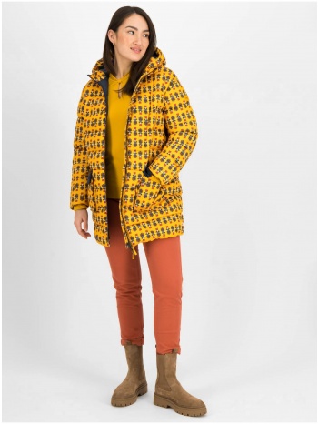yellow patterned quilted jacket blutsgeschwister - women σε προσφορά