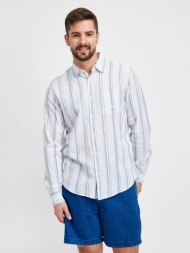 gap striped linen & cotton shirt - men