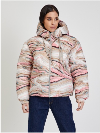 pink-beige women patterned winter quilted jacket tom tailor σε προσφορά