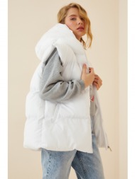happiness istanbul vest - white - puffer