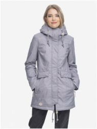 grey women`s winter coat hooded ragwear tunned - women