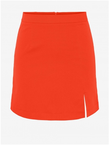 orange ladies mini skirt with slit pieces thelma - women σε προσφορά