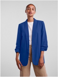dark blue ladies jacket with three-quarter sleeves pieces boss - ladies