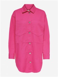 dark pink ladies oversize shirt jacket only drew - women