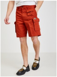 red mens shorts with diesel pockets - men