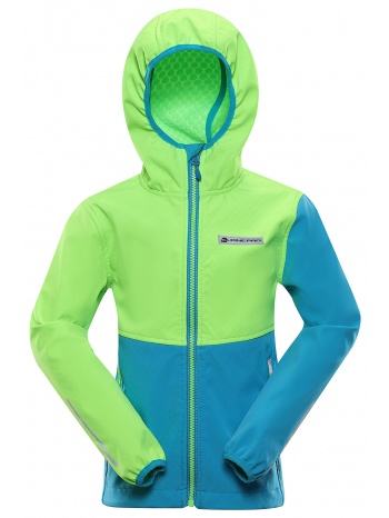 kids softshell jacket alpine pro grolo neon green gecko