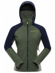 women`s softshell jacket with membrane alpine pro lanca olivine