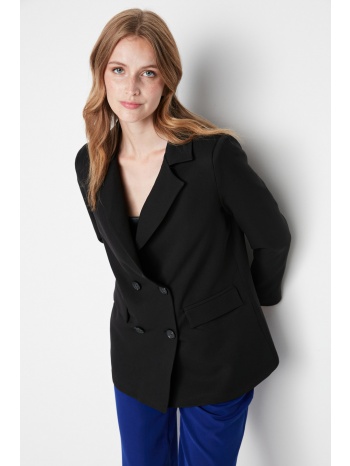 trendyol black button blazer jacket σε προσφορά