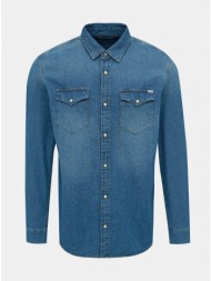 blue denim slim fit shirt jack & jones heridan - men