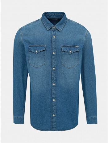 blue denim slim fit shirt jack & jones heridan - men σε προσφορά