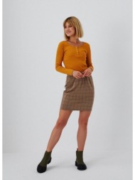 pencil skirt with checkered pattern