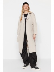 trendyol trench coat - gray - double-breasted