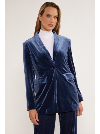 monnari woman`s jackets velour jacket for women navy blue