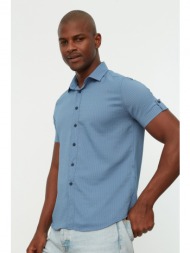 ανδρικό πουκάμισο trendyol indigo
