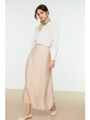 trendyol beige wrap zippered woven skirt σε προσφορά