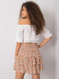 white-orange skirt with frills by cyndi rue paris