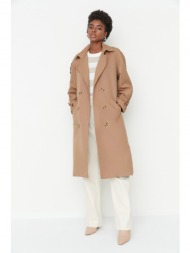 trendyol trench coat - brown - double-breasted