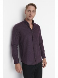 ανδρικό πουκάμισο trendyol burgundy