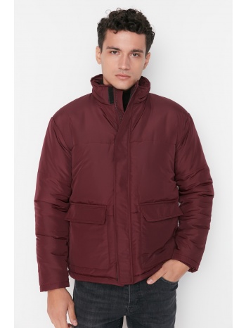 trendyol claret red men`s stand up collar double flap σε προσφορά