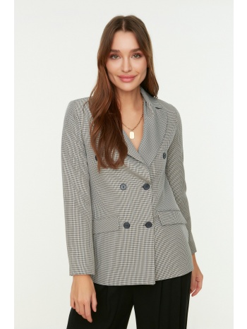 trendyol gray button blazer jacket σε προσφορά
