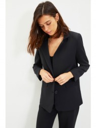 trendyol black button blazer jacket