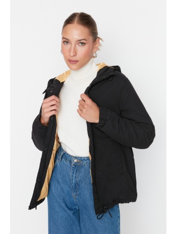 trendyol black hooded inflatable coat σε προσφορά