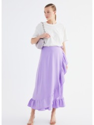 trendyol purple wrap skirt