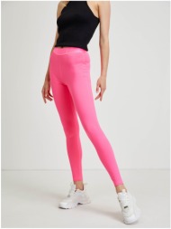 neon pink women`s leggings guess aileen - women