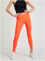 orange women`s leggings guess aileen - women