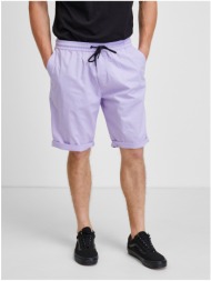 light purple tom tailor denim men`s shorts - men`s