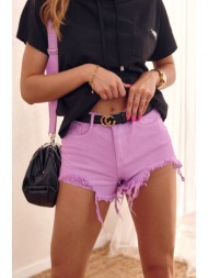 lilac short denim shorts