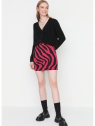 trendyol pink jacquard knitwear skirt