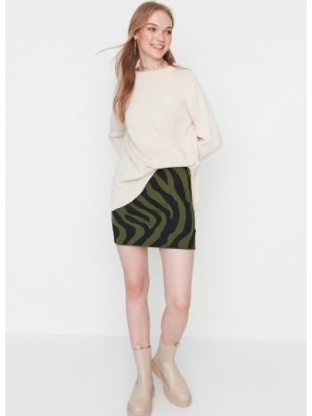 trendyol green jacquard knitwear skirt σε προσφορά