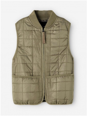 khaki boys quilted vest name it dunicko - kluci