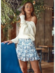 navy blue chiffon miniskirt