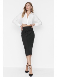trendyol black waist detailed skirt