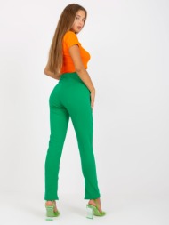 green basic leggings with slit rue paris