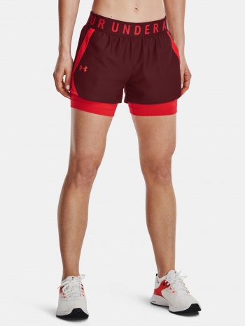 under armour shorts play up 2-in-1 shorts -red - women σε προσφορά
