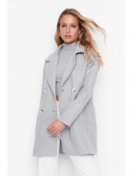 trendyol coat - gray - double-breasted